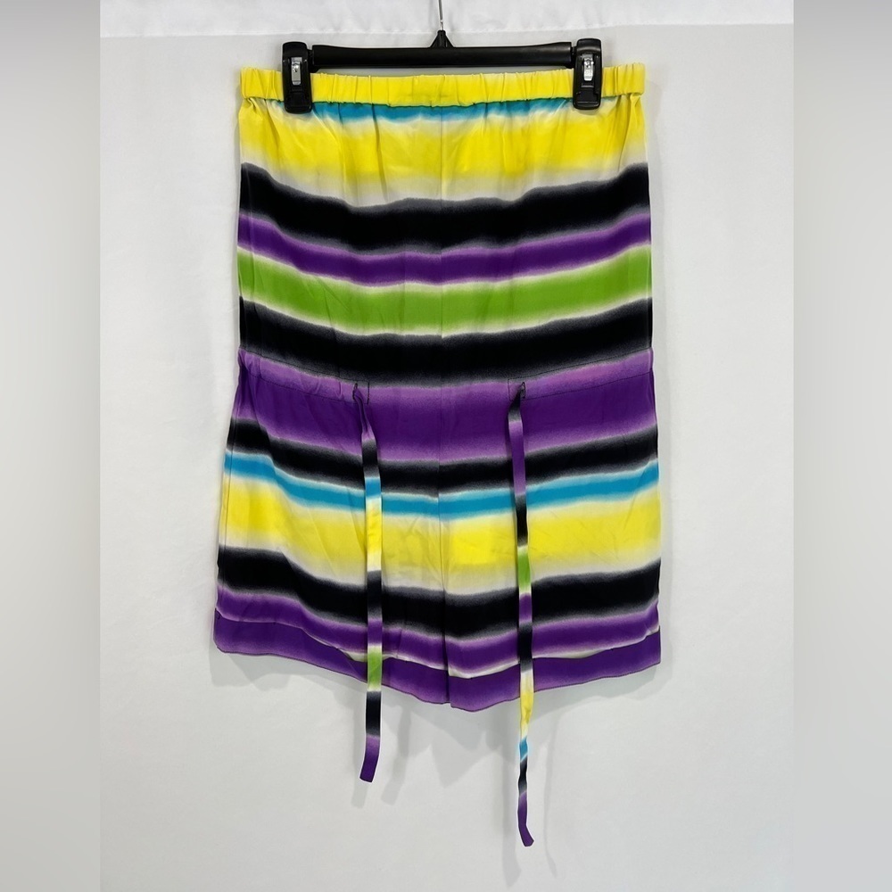 AKA New York Striped Silk Strapless Romper